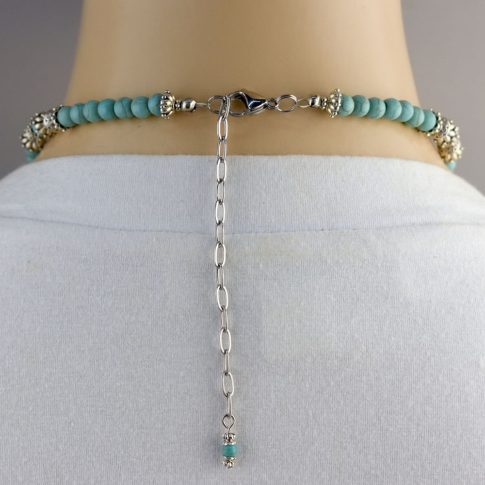 Turquoise Necklace & Earring Set - Picture 3 of 4